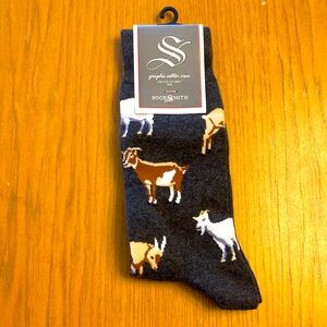 Men's Goat Pattern Socks - Black